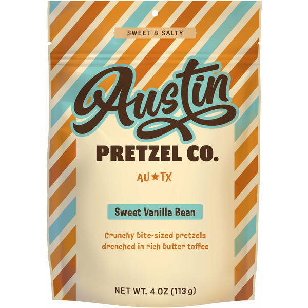 A bag of golden brown pretzels