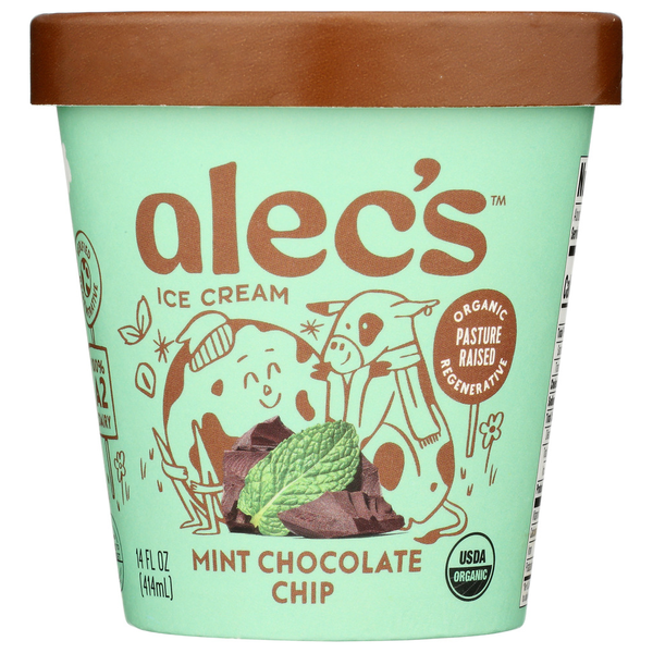 alec's ice cream Mint Chocolate Chip Ice Cream, A2 Dairy